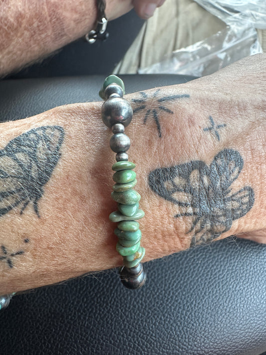 Red river turquoise nugget bracelet