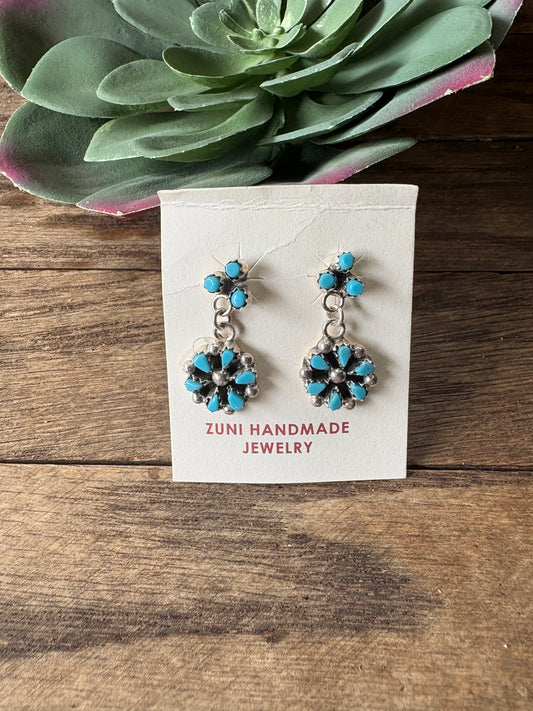Zuni dangle cluster earrings