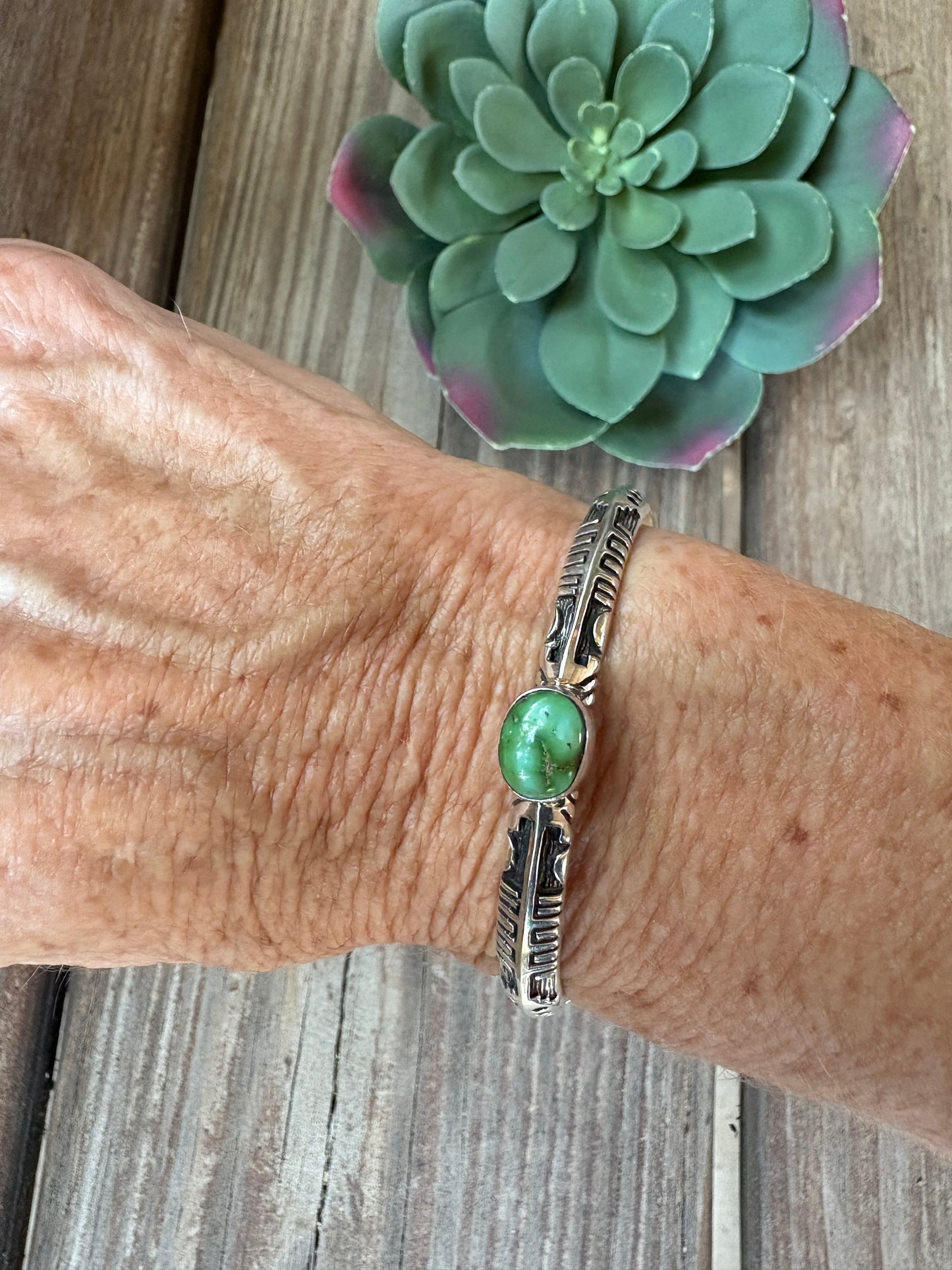 Sonoran Gold cuff made by Benson Shorty