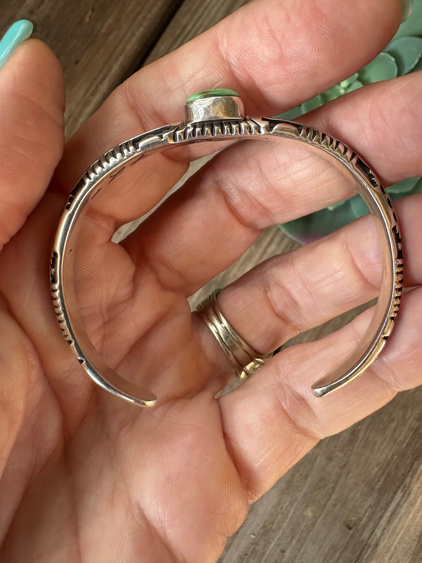 Sonoran Gold cuff made by Benson Shorty