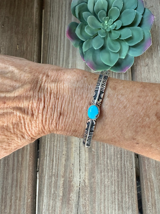 Turquoise Cuff made by Benson Shorty