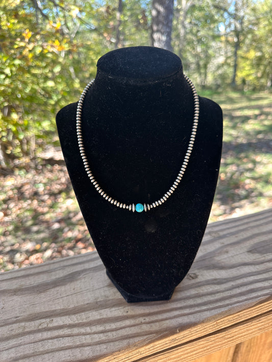 Sterling Silver and Kingman Turquoise Necklace