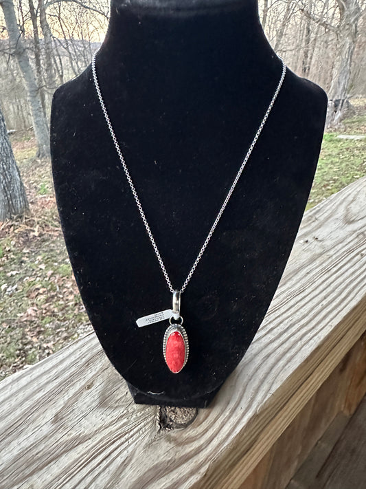 Spiny Orange Oyster Pendant