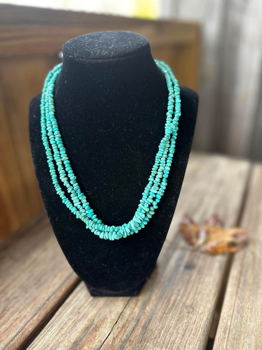 Authentic Turquoise Nugget Necklace
