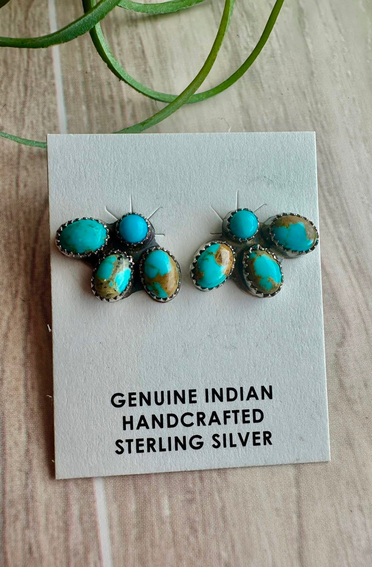 Kingman turquoise studs