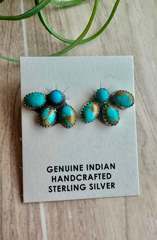 Kingman turquoise studs
