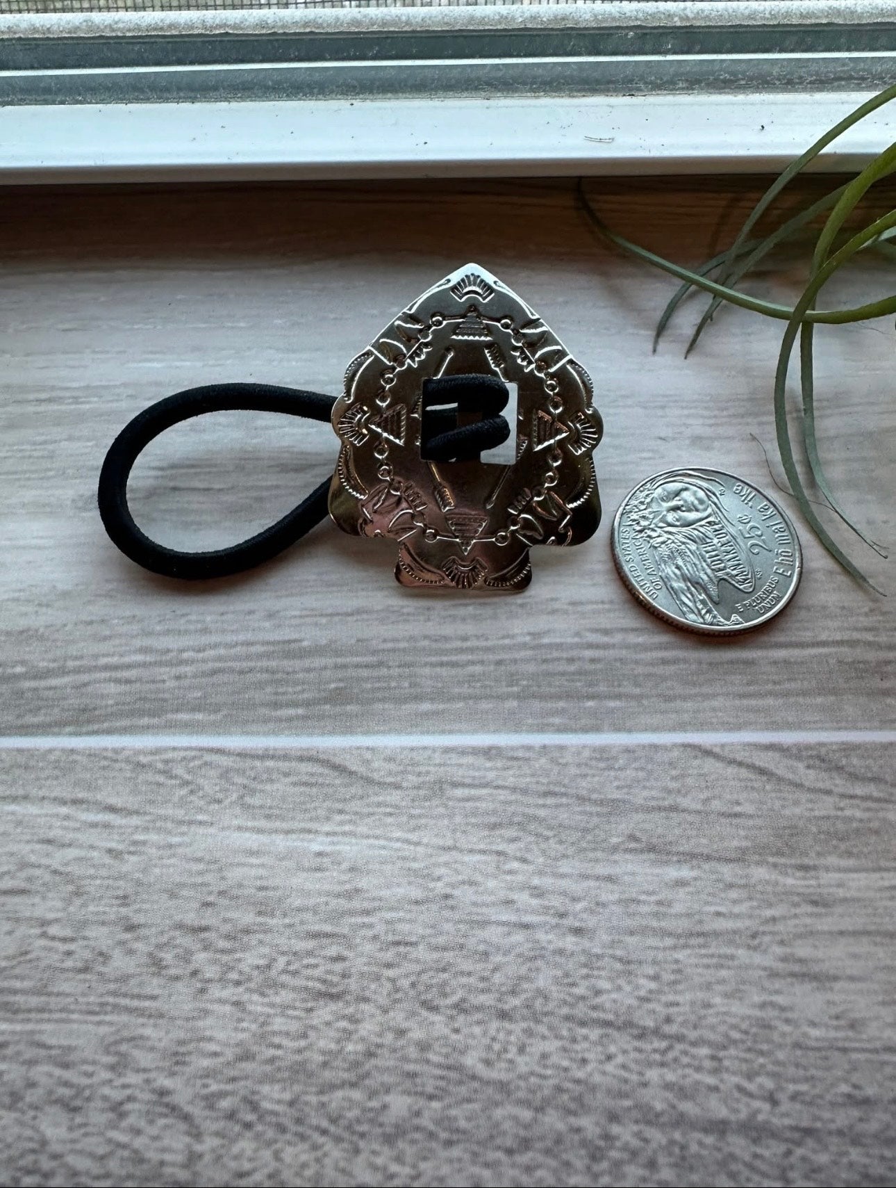 Arrowhead Hair Tie-Silver Plated