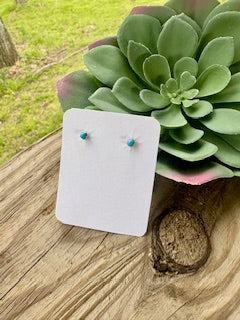 Sterling Silver Turquoise Stud Earrings