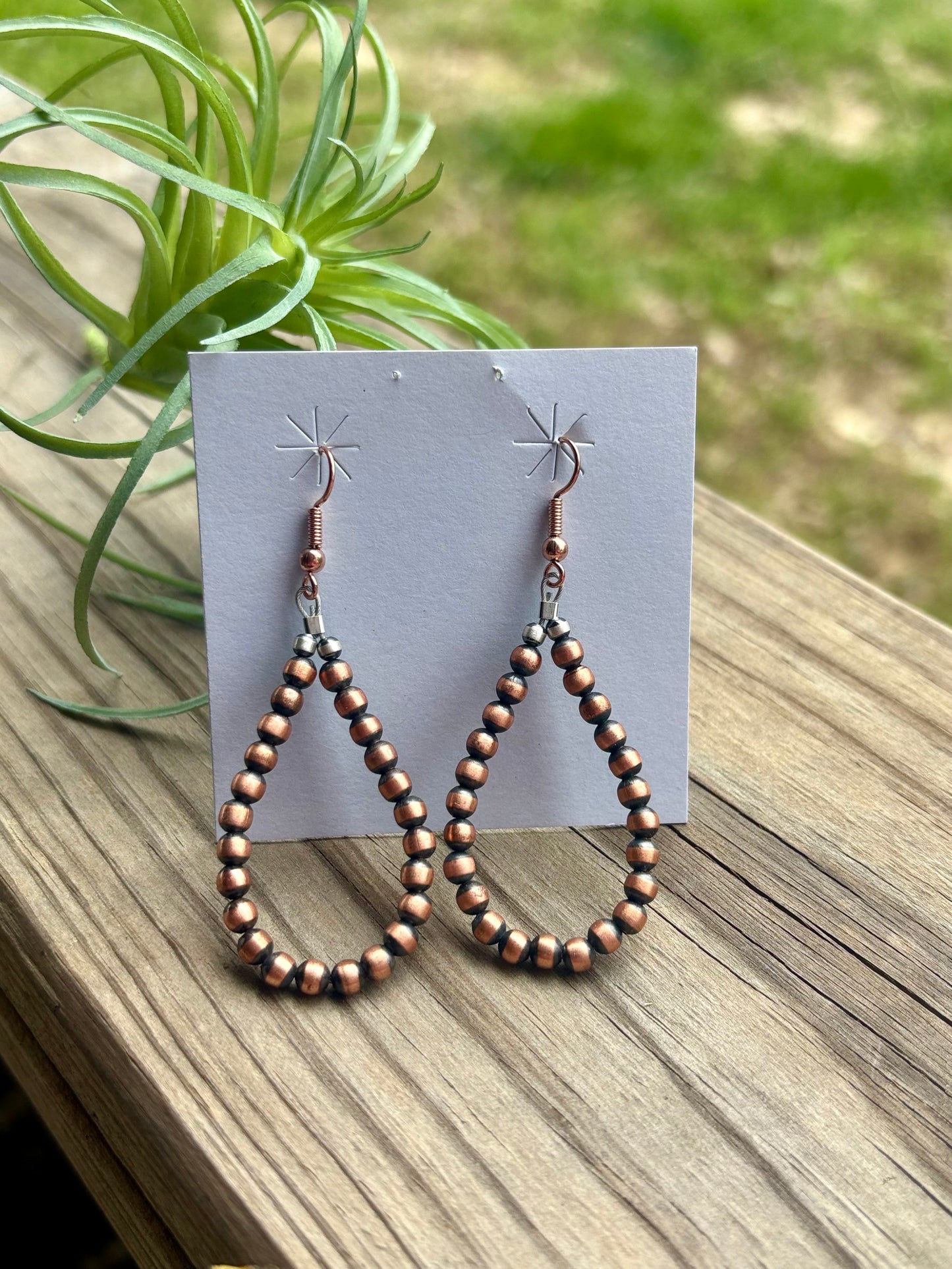 Copper and Sterling Silver Earrings