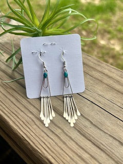 Sterling Silver Turquoise Chandlier Earrings