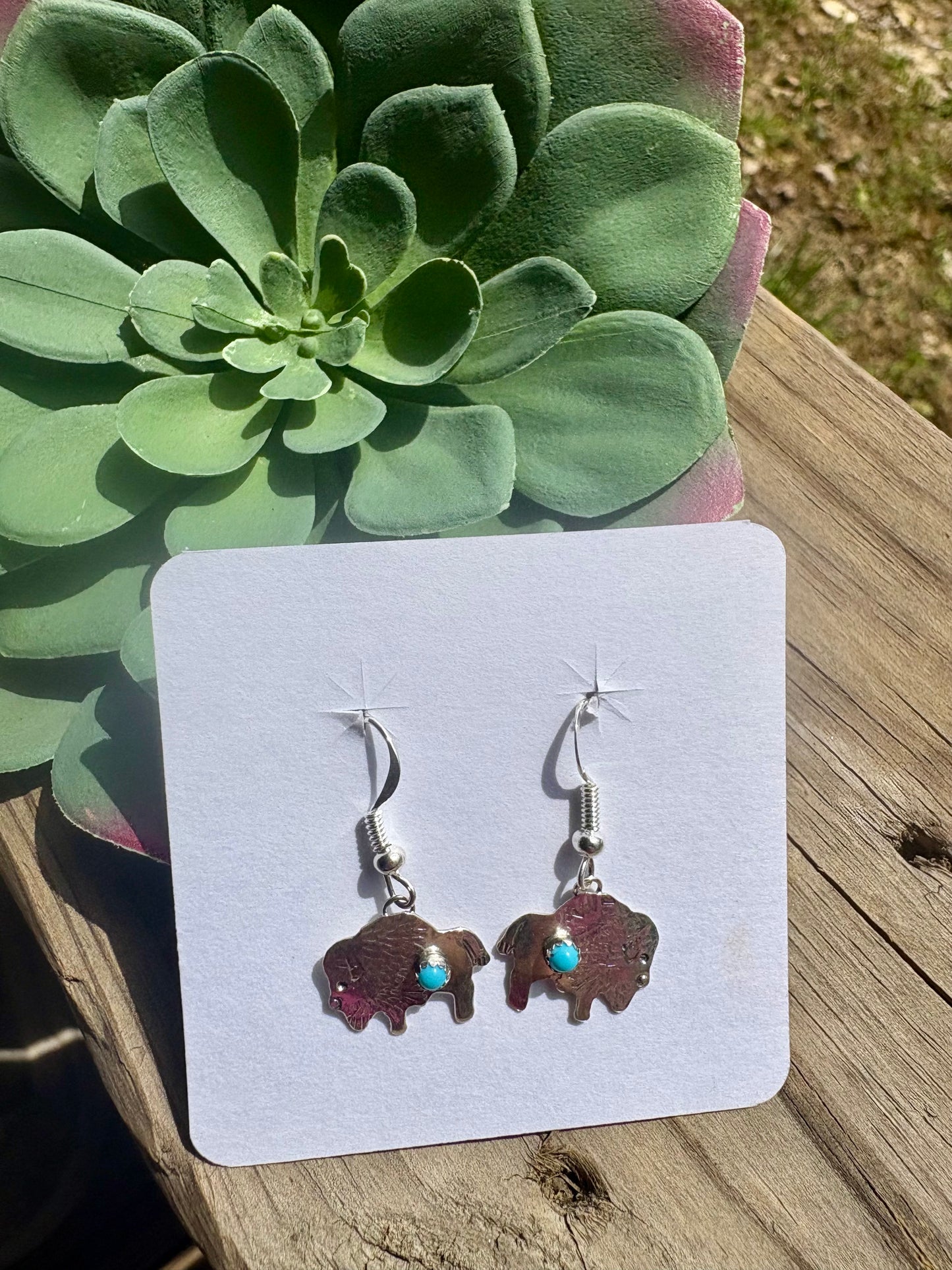 Buffalo Sterling Silver Earrings