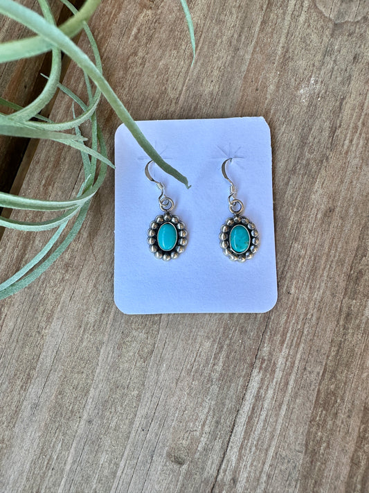 Authentic Kingman & sterling silver earrings