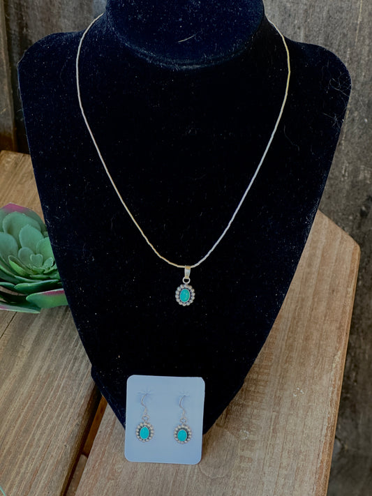 Authentic Kingman & liquid sterling silver necklace
