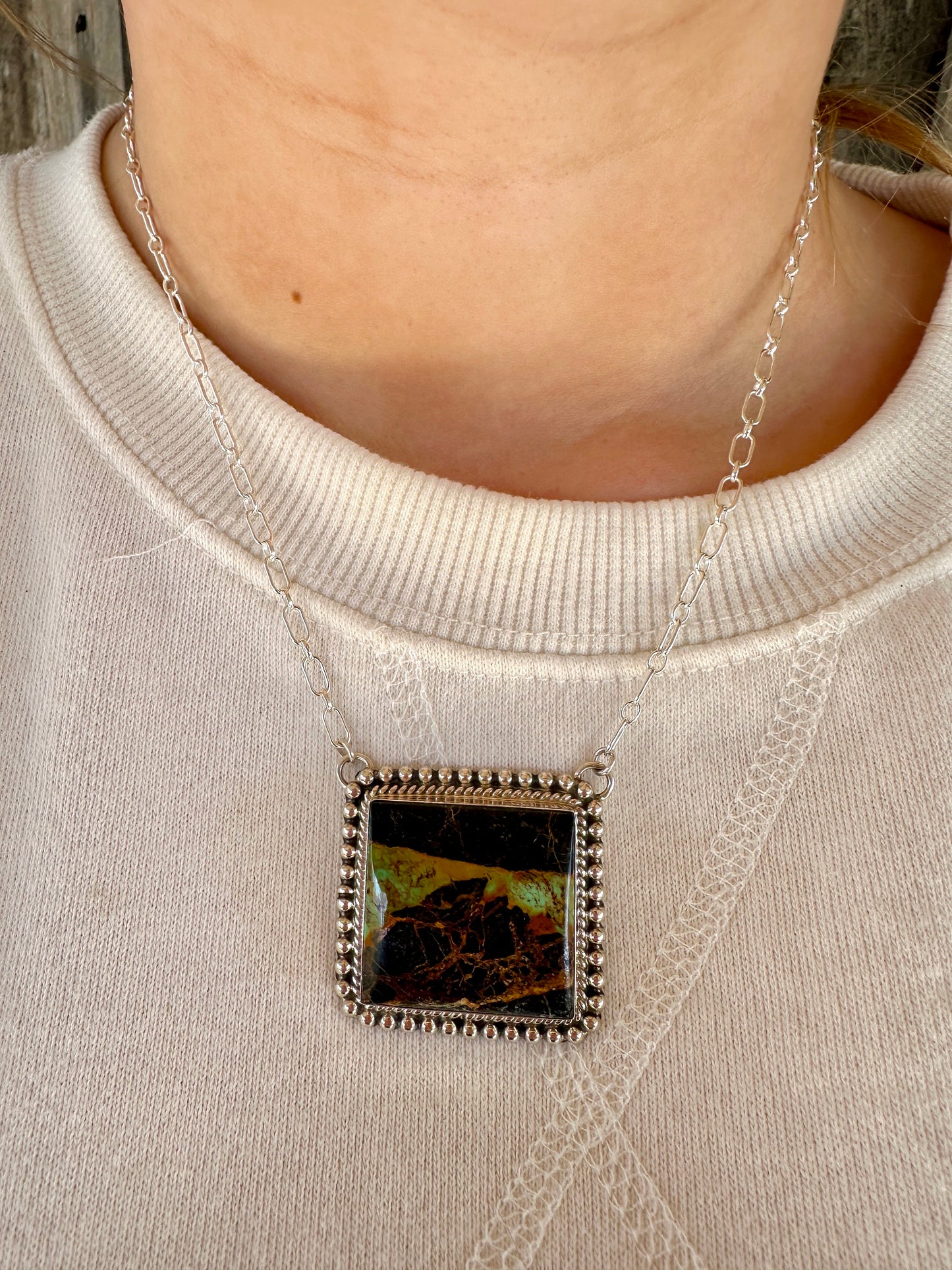 Exquisite Handmade Navajo Blackjack Necklace