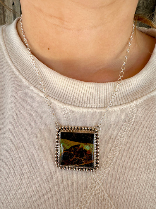 Exquisite Handmade Navajo Blackjack Necklace