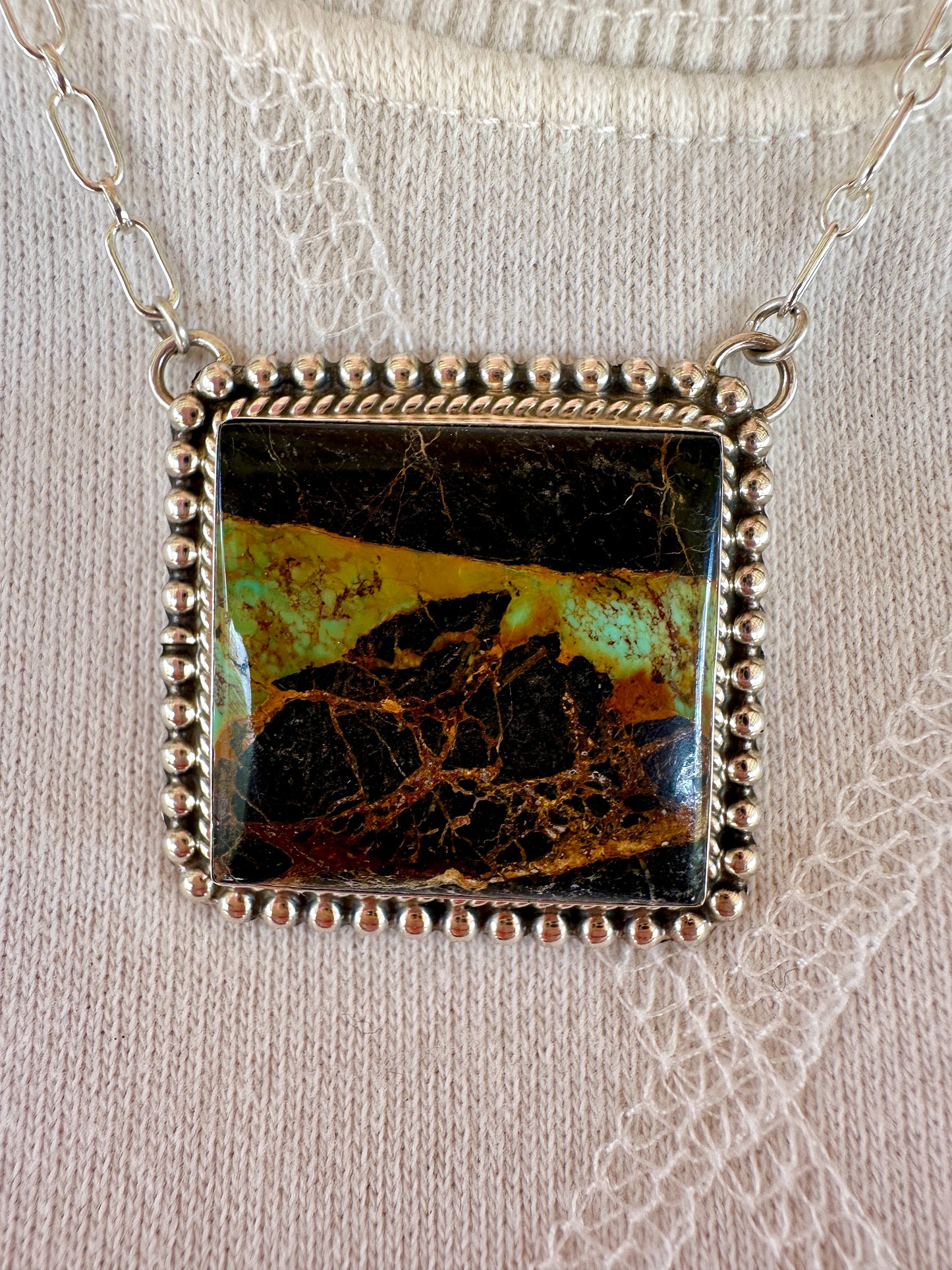 Exquisite Handmade Navajo Blackjack Necklace