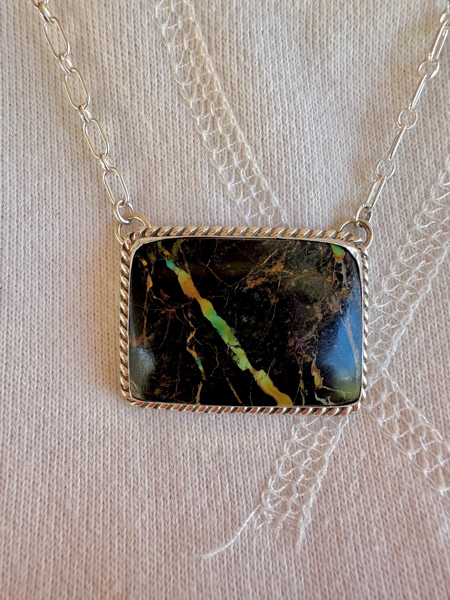 Stunning Handmade Navajo Blackjack Necklace