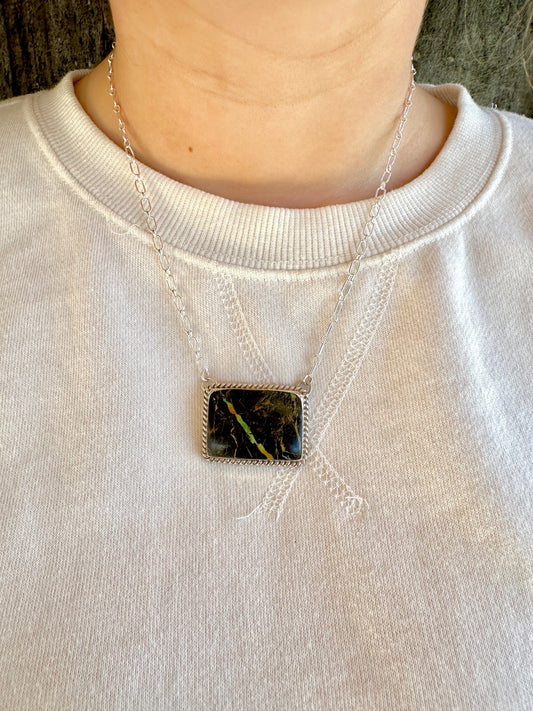 Stunning Handmade Navajo Blackjack Necklace