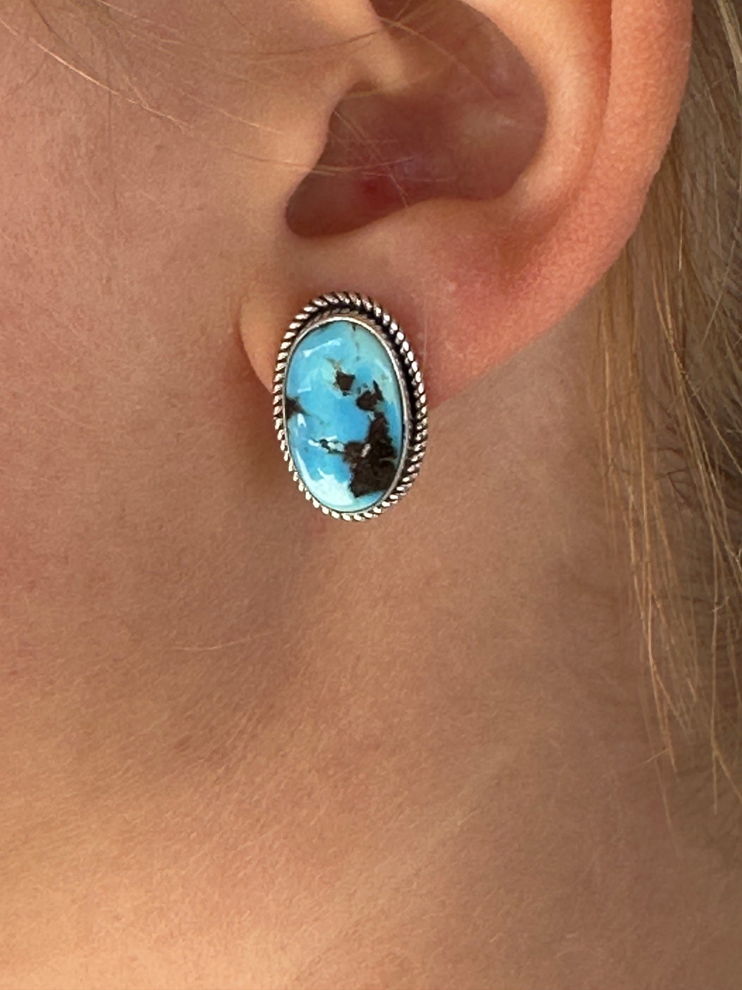 Golden Hills Post Earrings – Handcrafted & Navajo Made