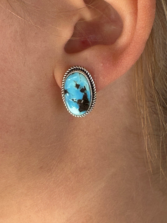 Golden Hills Post Earrings – Handcrafted & Navajo Made