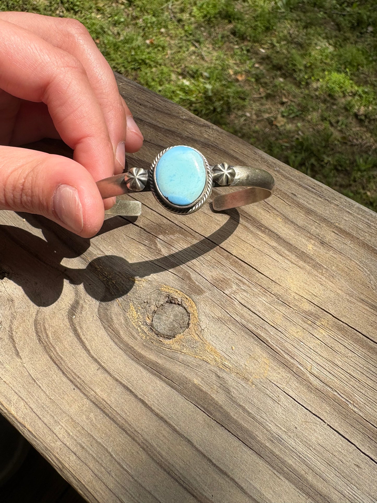 Sterling Silver Golden Hills Turquoise Bracelet