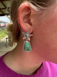 Royston Sterling Silver Star Dangle Earrings