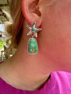 Royston Sterling Silver Star Dangle Earrings