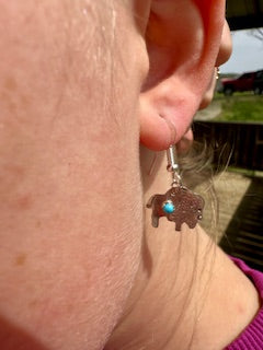 Buffalo Sterling Silver Earrings
