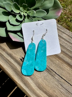 Authentic Turquoise Slab Earrings