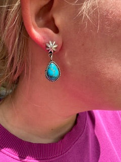 Persian Turquoise Dangle Earrings
