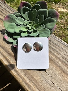 Sterling Silver Big Round Earrings