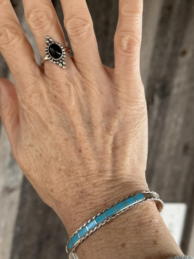Black Onyx Dainty Ring native made