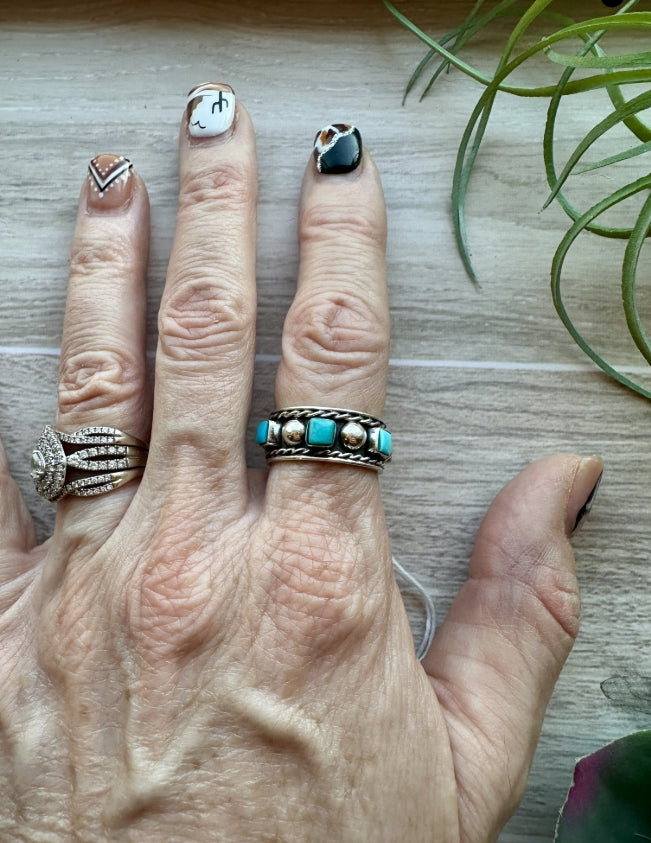 Sterling Silver and Kingman Turquoise Ring