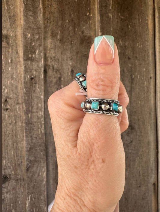 Sterling Silver and Kingman Turquoise Ring