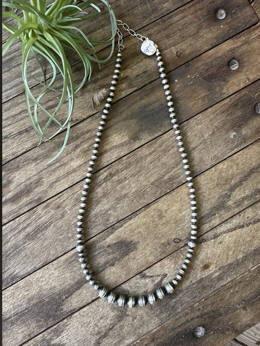 Graduated Sterling pearl necklace 18” 2” extender