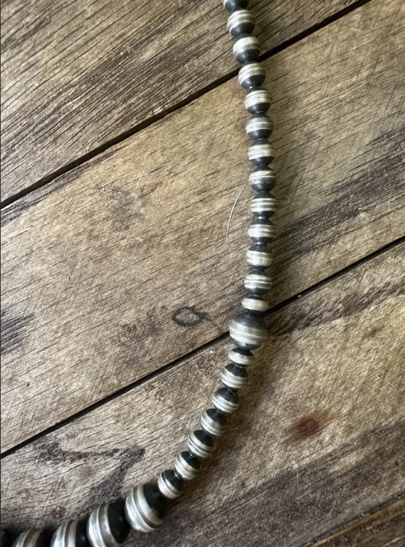 Graduated Sterling pearl necklace 18” 2” extender