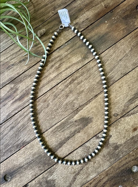 6 mm 16" Hand Strung Sterling Pearls