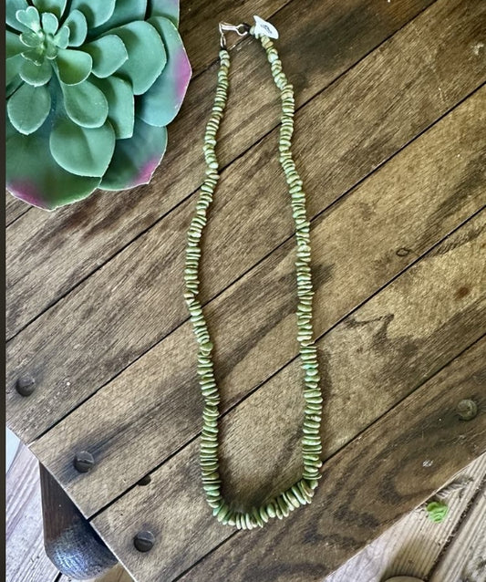 Green Chilean Turquoise Nugget Necklace