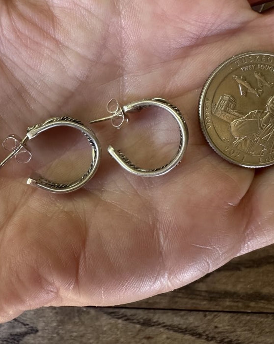 Small Sterling Silver Hoop Earrings