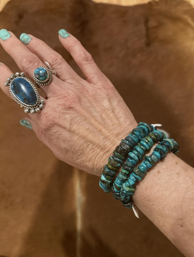 Hubei Turquoise Chunk Bracelets
