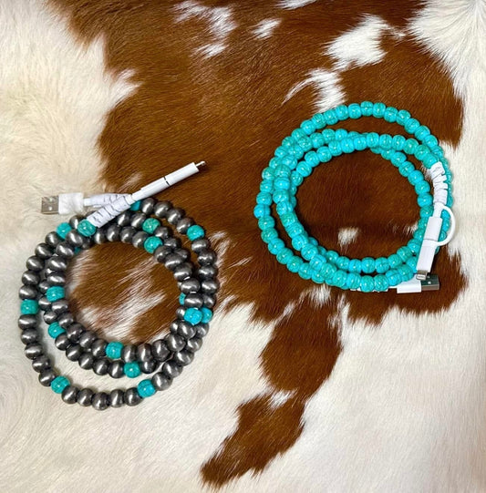 Turquoise phone charger